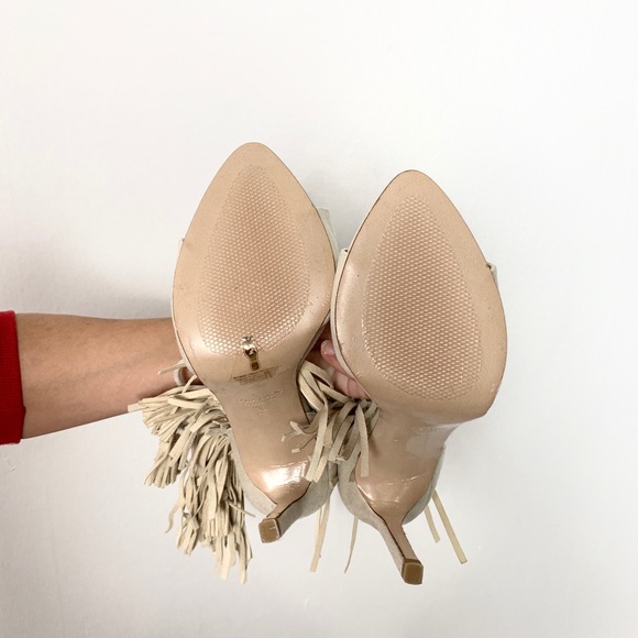 ZARA nude tassel high heel sandals 6 - Picture 3 of 4